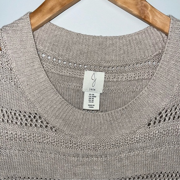 Joie‎ Tunic Sweater Women's Size Medium Beige Cotton Knit Sleeveless Vest Long - Picture 7 of 7